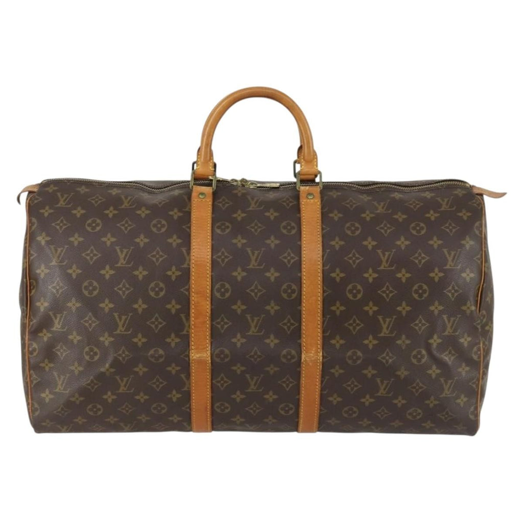 Louis Vuitton Keepall Bag Monogram Canvas Brown Canvas Travel Bag