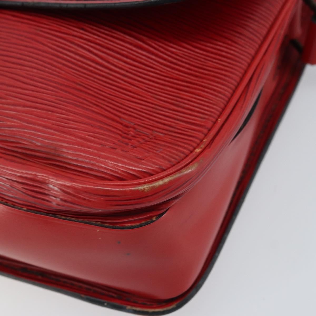 Louis Vuitton Cartouchiere Handbag Epi Leather Red Leather Shoulder Bag
