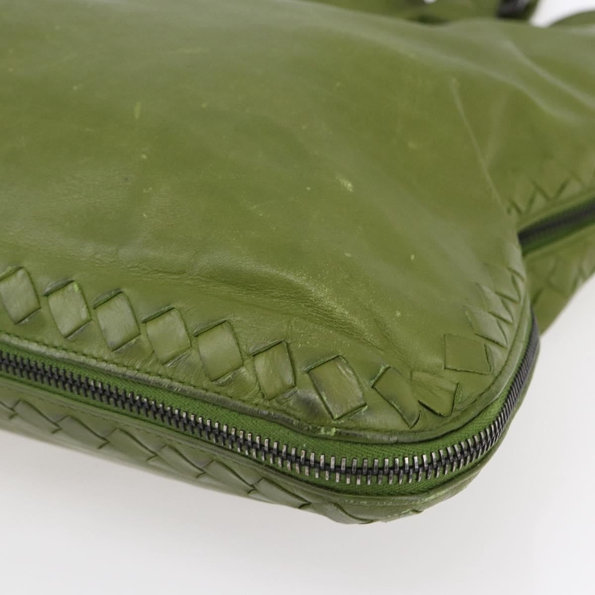 Bottega Veneta Intrecciato Leather Green Leather Shoulder Bag Bag