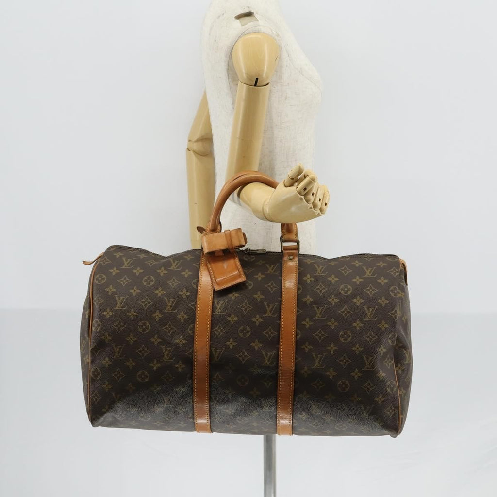 Louis Vuitton Keepall Bag Monogram Canvas Brown Canvas Travel Bag