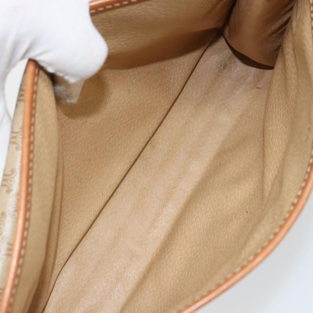 Celine Circle Logo Macadam Pouch Canvas And Leather Beige Canvas Clutche & Pouche Bag