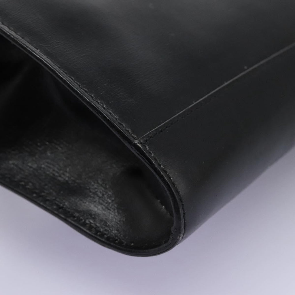 Celine Vintage Circle Logo Crossbody Bag Leather Black Leather Bag