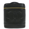 Chanel Vintage Timeless Cosmetic Case Caviar Black Leather Handbag