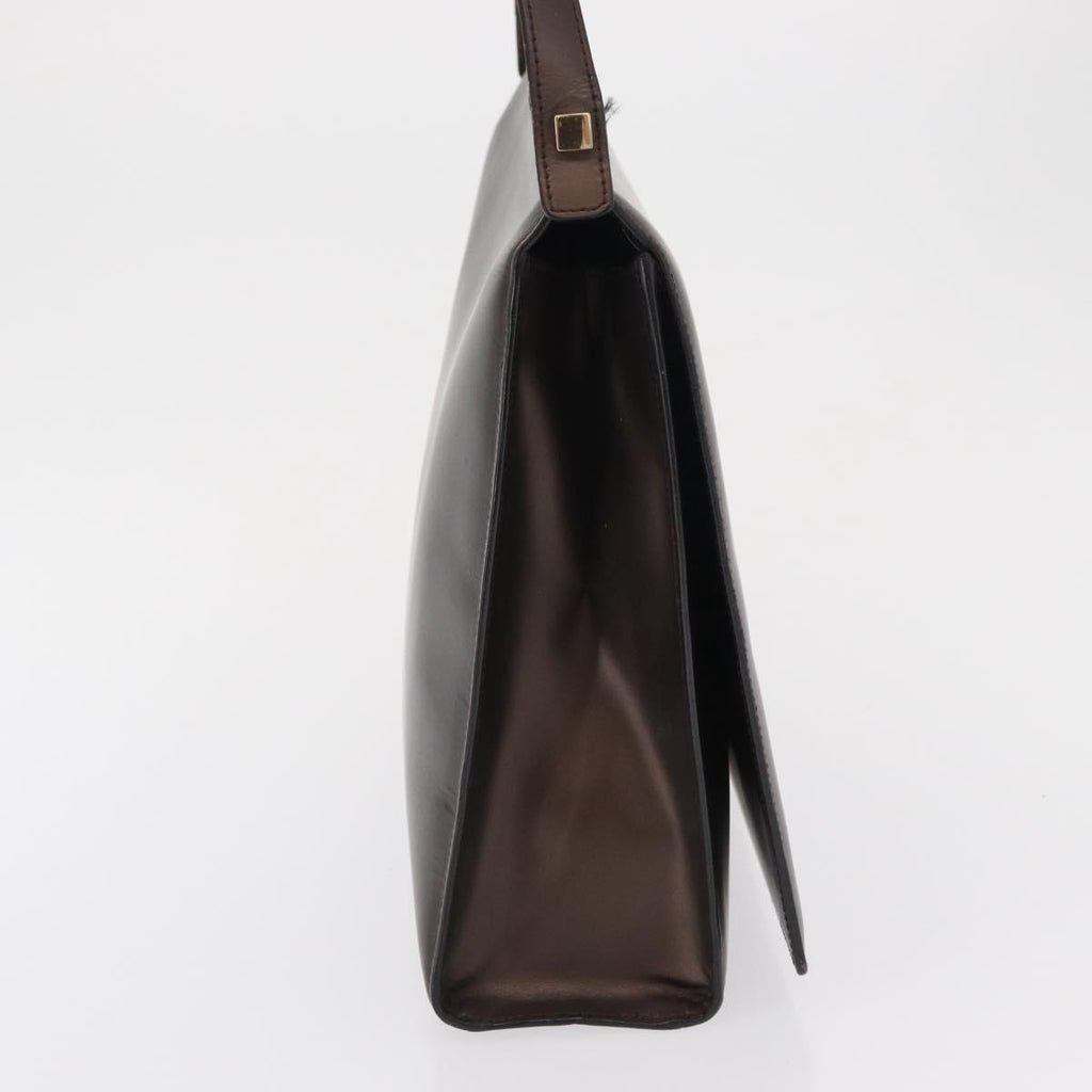 Gucci Vintage Shoulder Bag Leather Brown Leather Shoulder Bag Bag (Pre-Owned)