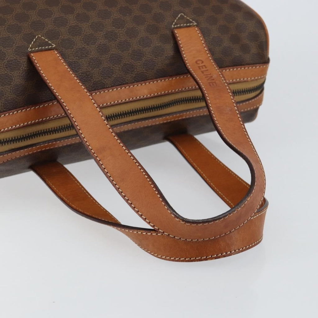 Celine Macadam Handbag Macadam With Leather Brown Canvas Shoulder Bag Bag