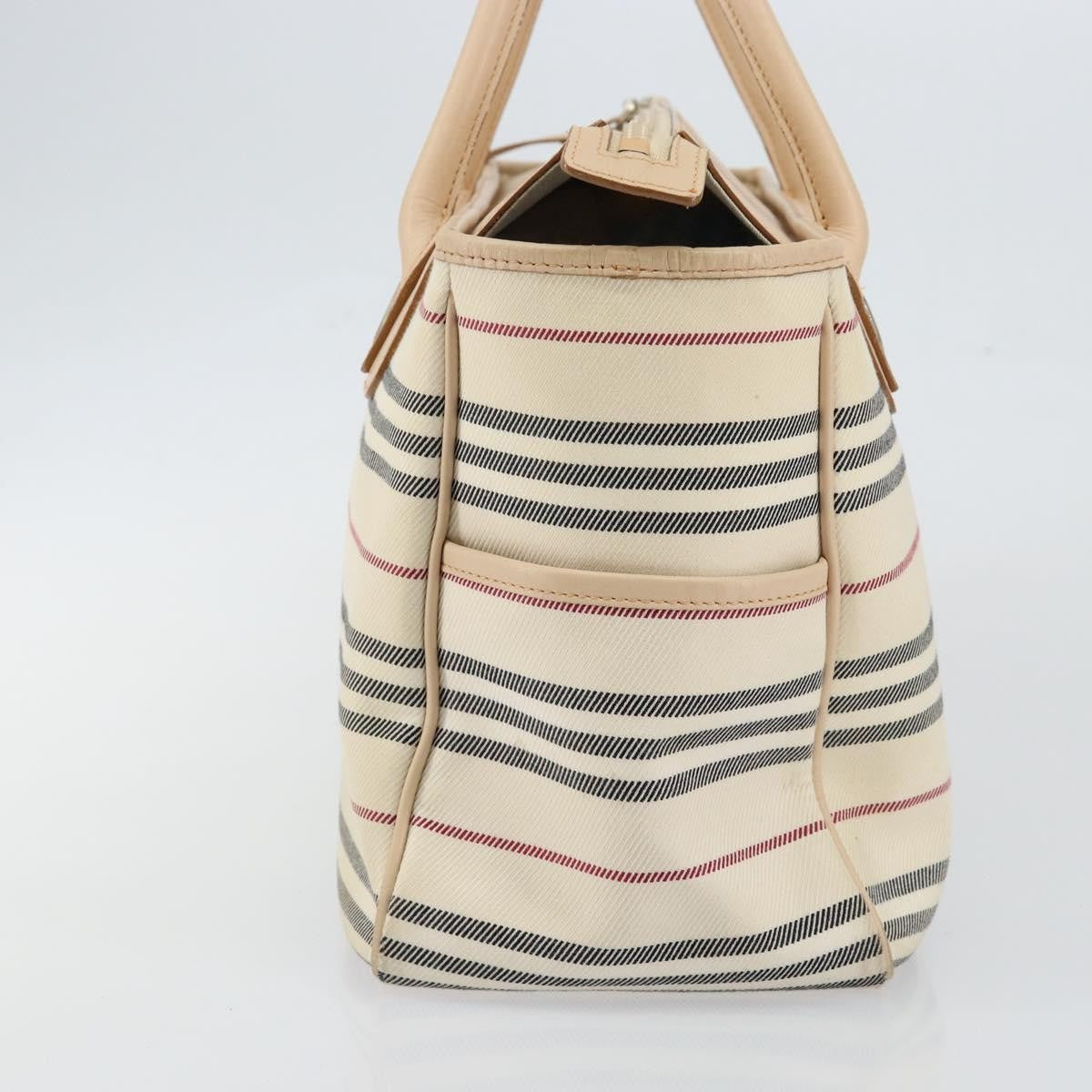 Burberry Nova Check Tote Canvas And Leather Beige Canvas Tote Bag