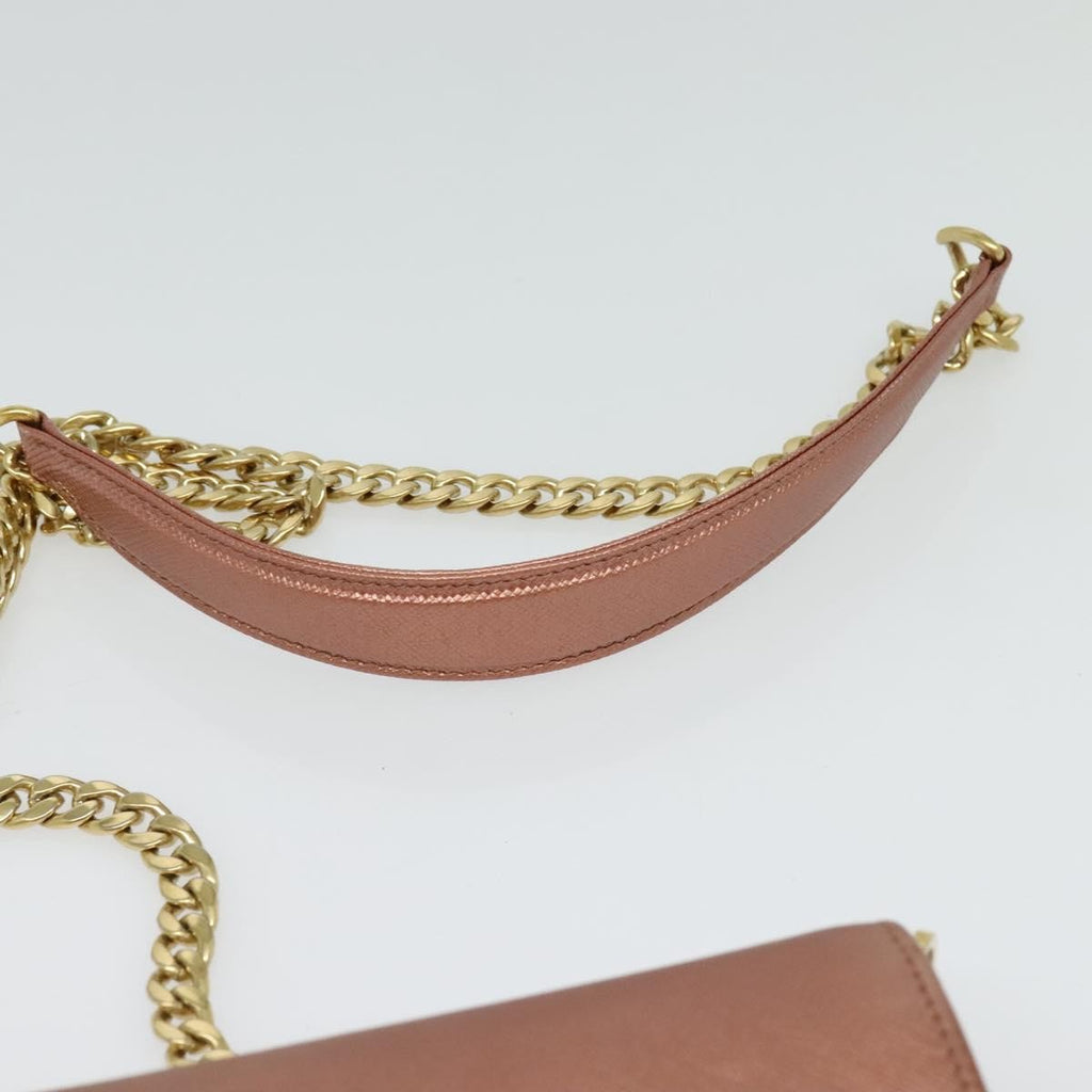 Prada Monochrome Chain Flap Bag Saffiano Leather Pink Leather Shoulder Bag Bag