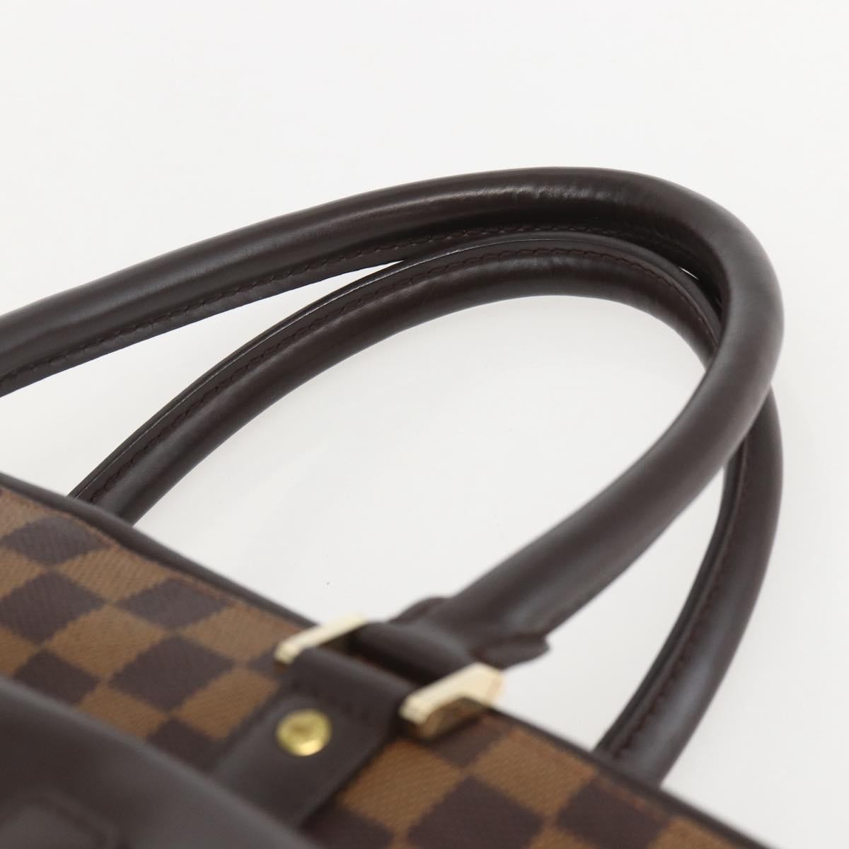 Louis Vuitton Manosque Handbag Damier Brown Canvas Tote Bag