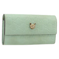 Gucci Guccissima Wallet Motif Gg Green Leather Wallets Accessory (Pre-Owned)