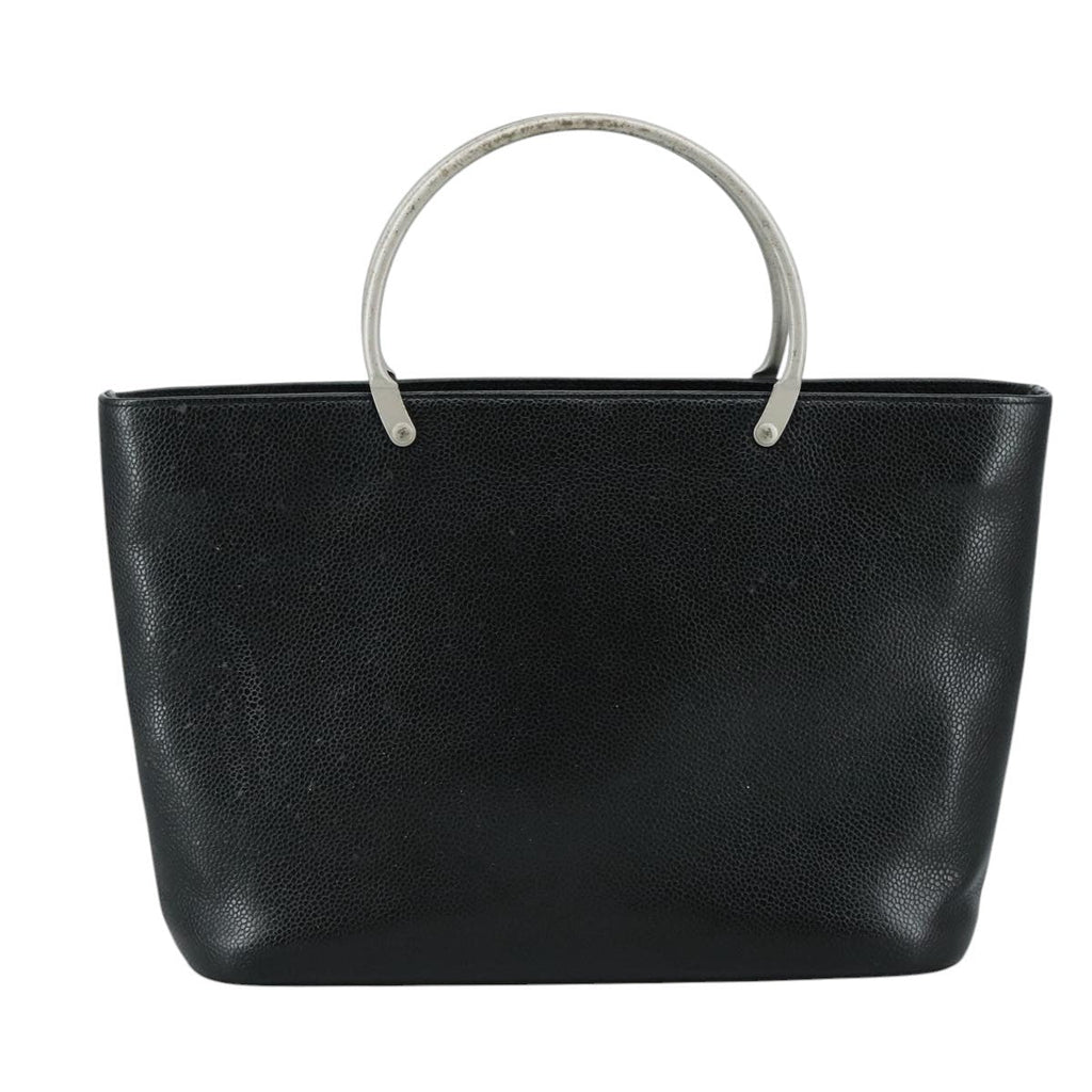 Chanel Vintage Tote Leather Black Leather Tote Bag Bag