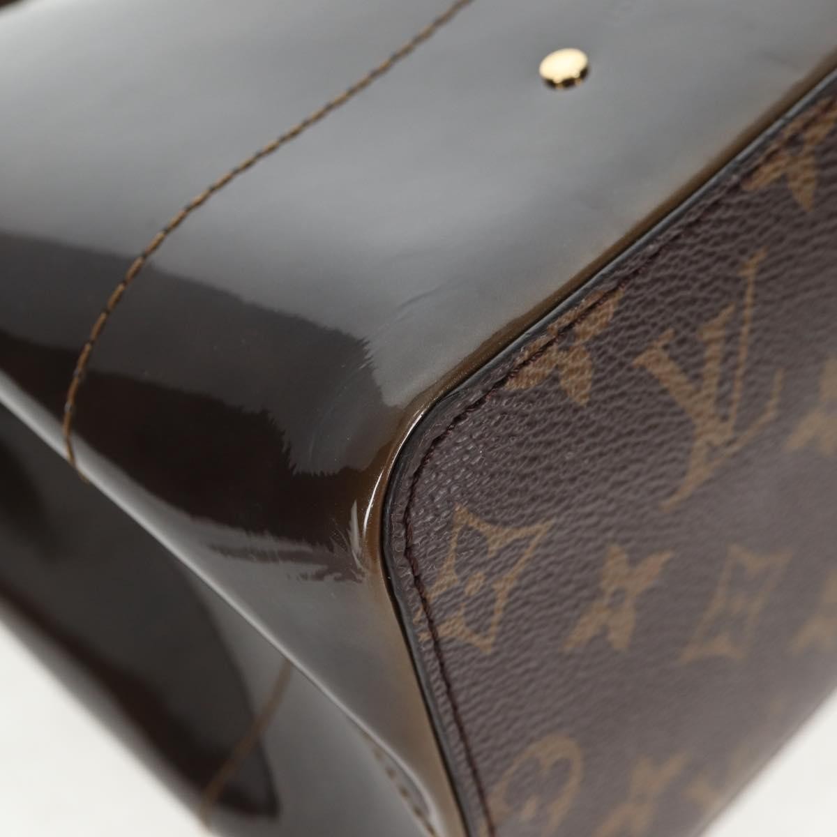 Louis Vuitton Hot Springs Backpack Vernis With Monogram Canvas Khaki Canvas Backpack Bag