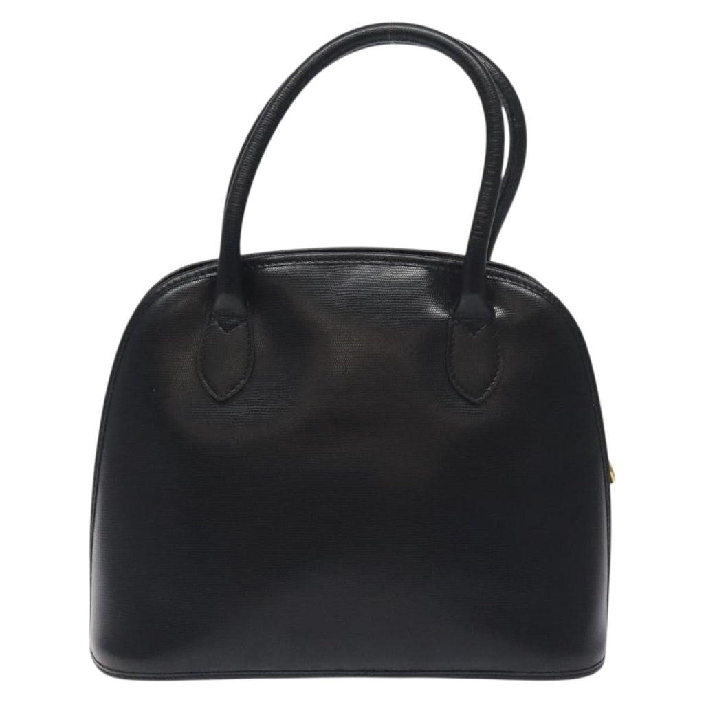 Celine Circle Logo Handbag Leather Black Leather Bag