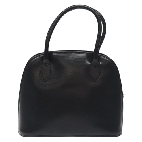 Celine Circle Logo Handbag Leather Black Leather Bag