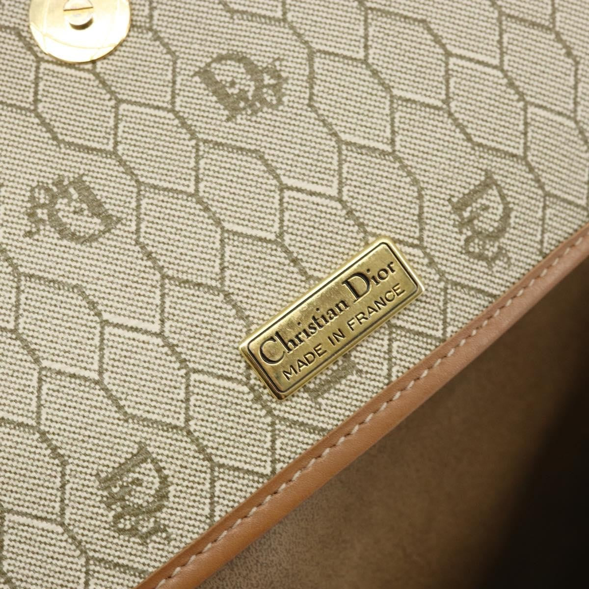 Christian Dior Vintage Honeycomb Shoulder Bag Canvas Beige Pvc,Canvas Shoulder Bag Bag (Pre-Owned)