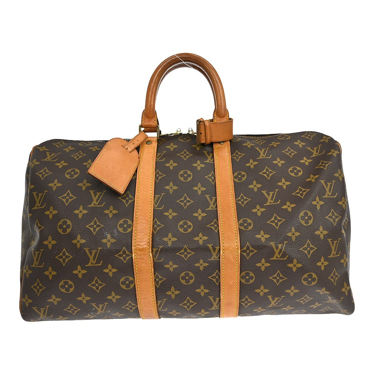 Louis Vuitton Keepall Bag Monogram Canvas Brown Canvas Travel Bag