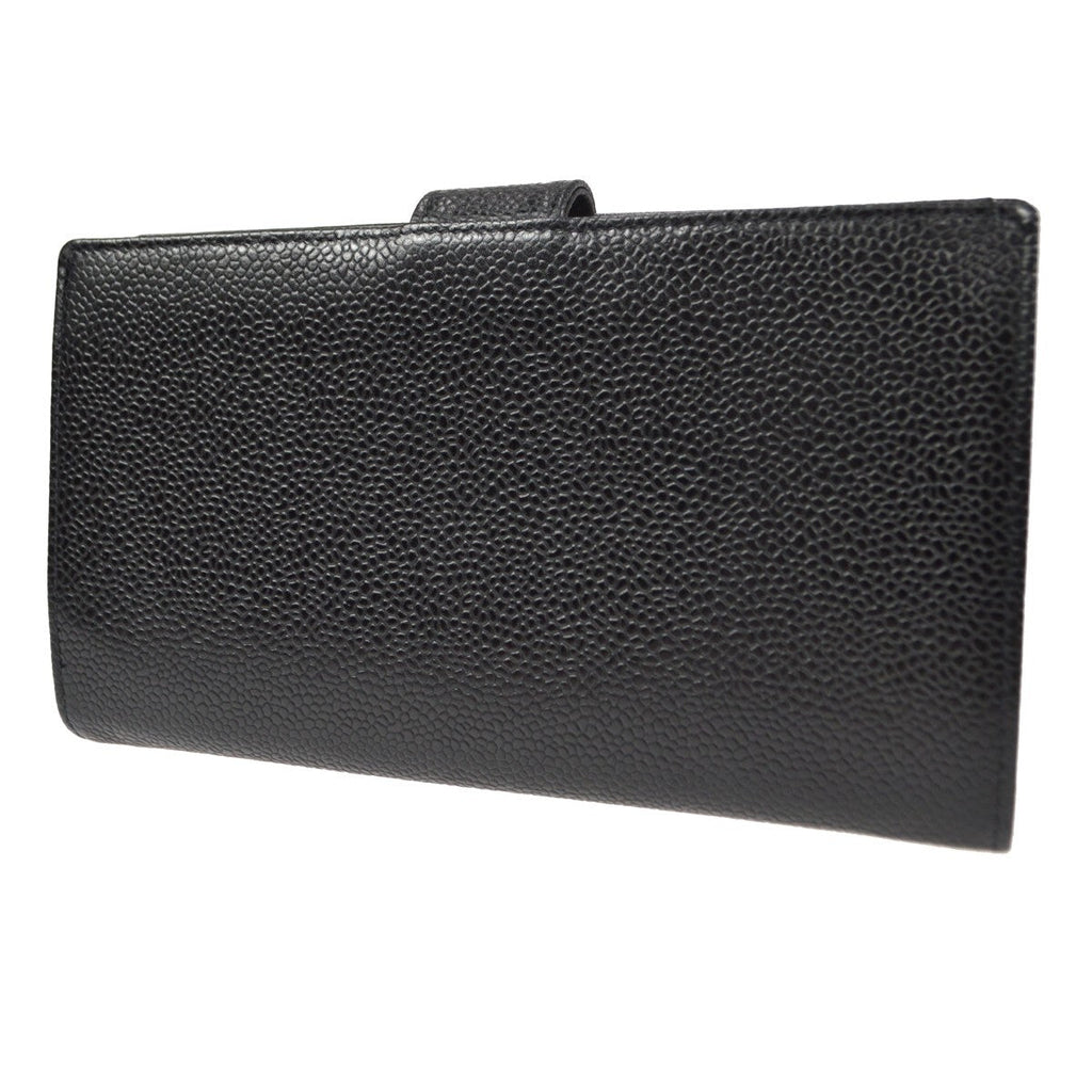Chanel Timeless Cc French Wallet Caviar Black Leather Wallets Accessory