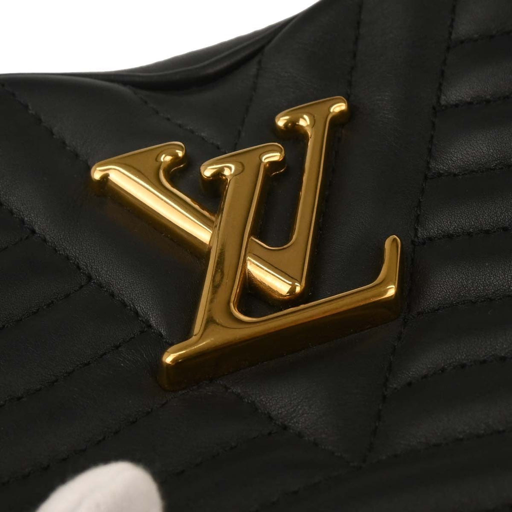 Louis Vuitton New Wave Heart Crossbody Bag Quilted Leather Black Leather Shoulder Bag