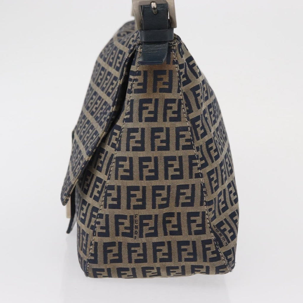Fendi Mama Forever Bag Zucchino Canvas Navy Canvas Shoulder Bag Bag