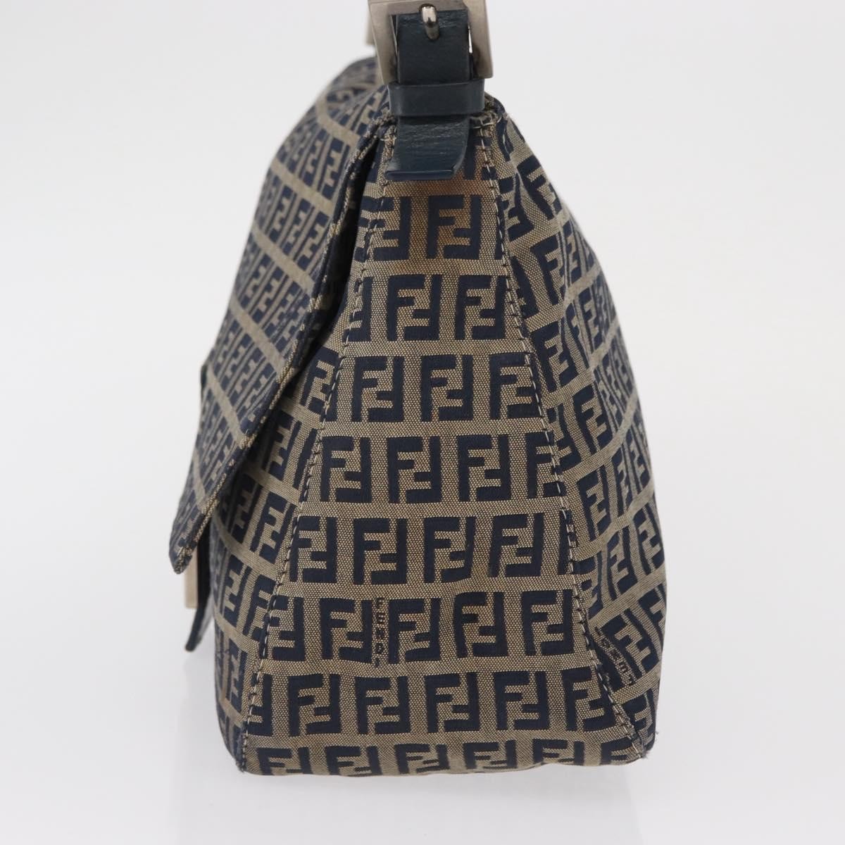 Fendi Mama Forever Bag Zucchino Canvas Navy Canvas Shoulder Bag Bag