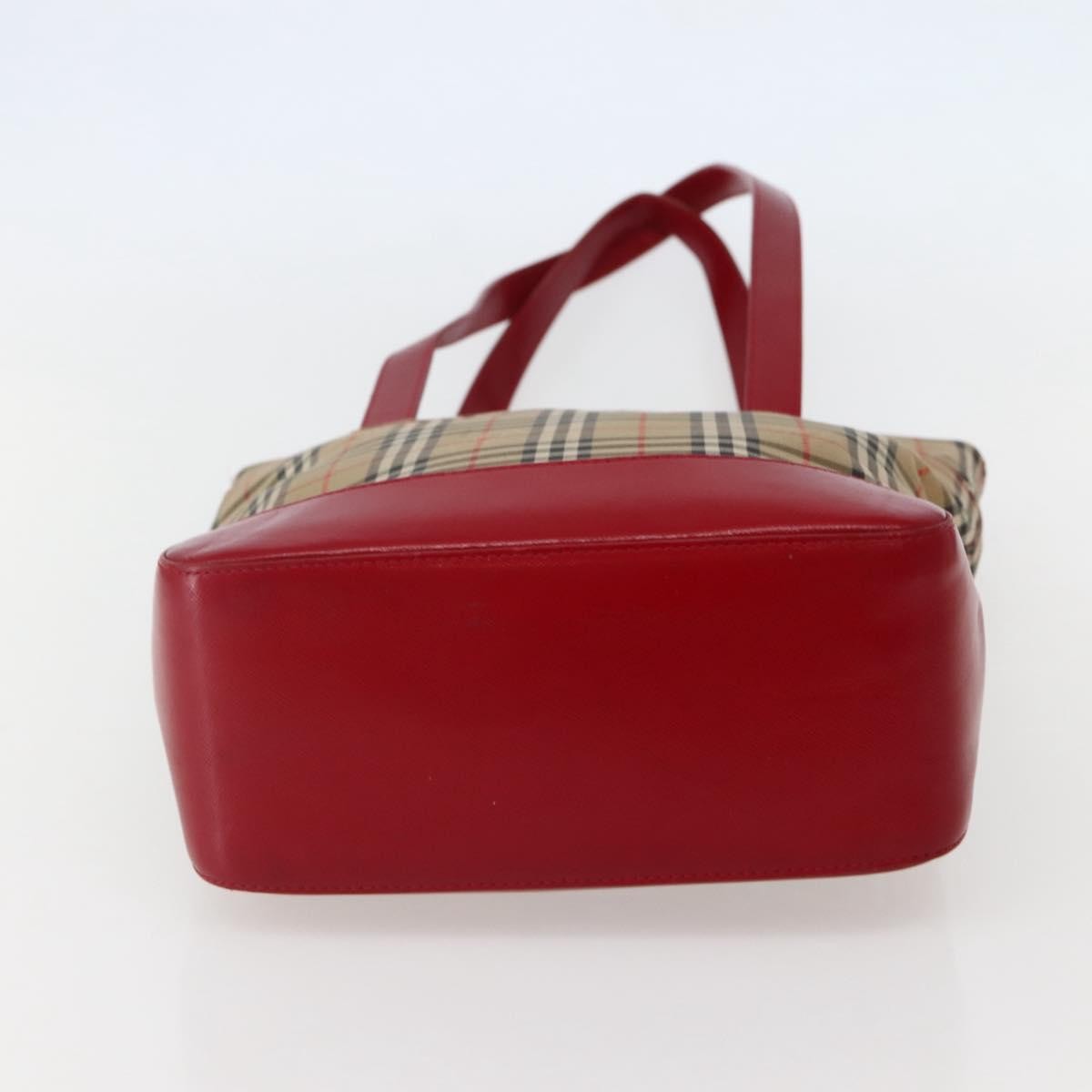 Burberry Nova Check Tote Canvas Check Pattern Beige Canvas Tote Bag