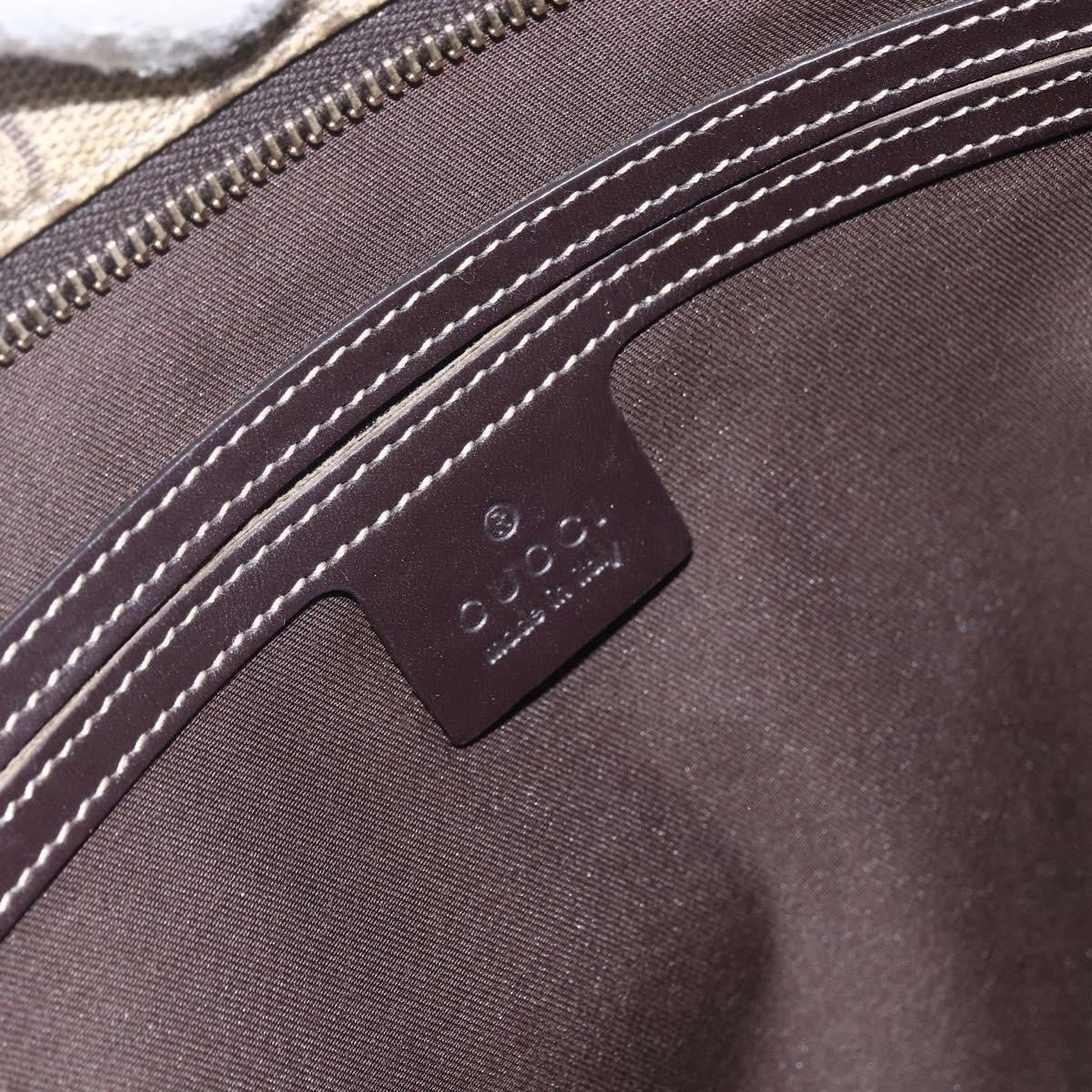 Gucci Zip Top Messenger Bag Gg Coated Canvas Beige Canvas Shoulder Bag Bag (Pre-Owned)