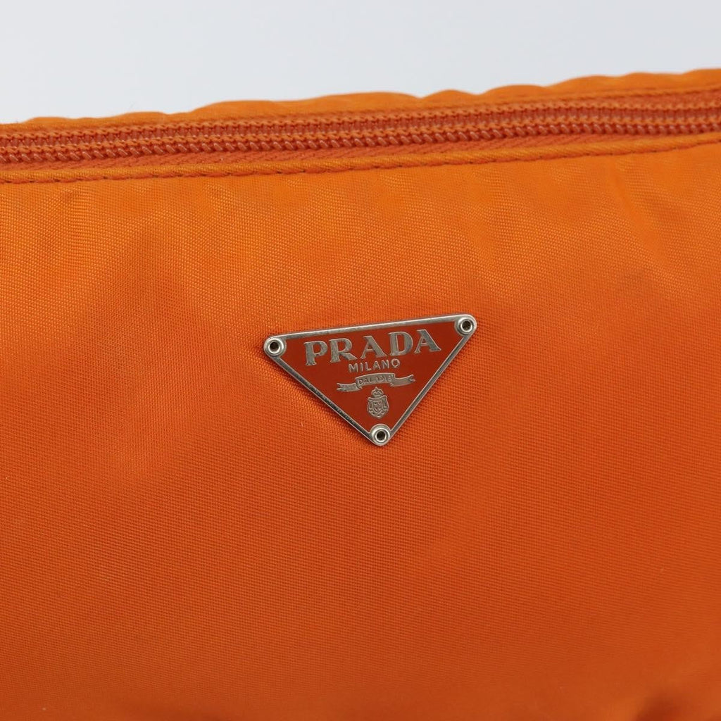 Prada Pochette Shoulder Bag Tessuto Orange Nylon Clutche & Pouche Bag