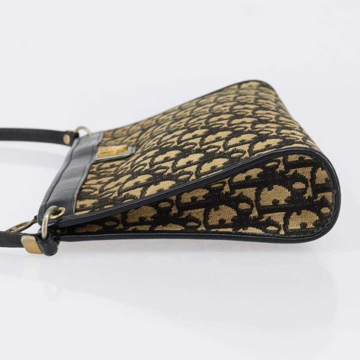 Christian Dior Vintage Trotter Shoulder Bag Canvas Navy Canvas Shoulder Bag Bag (Pre-Owned)
