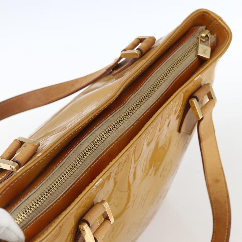 Louis Vuitton Houston Handbag Monogram Vernis Beige Patent_Leather Tote Bag