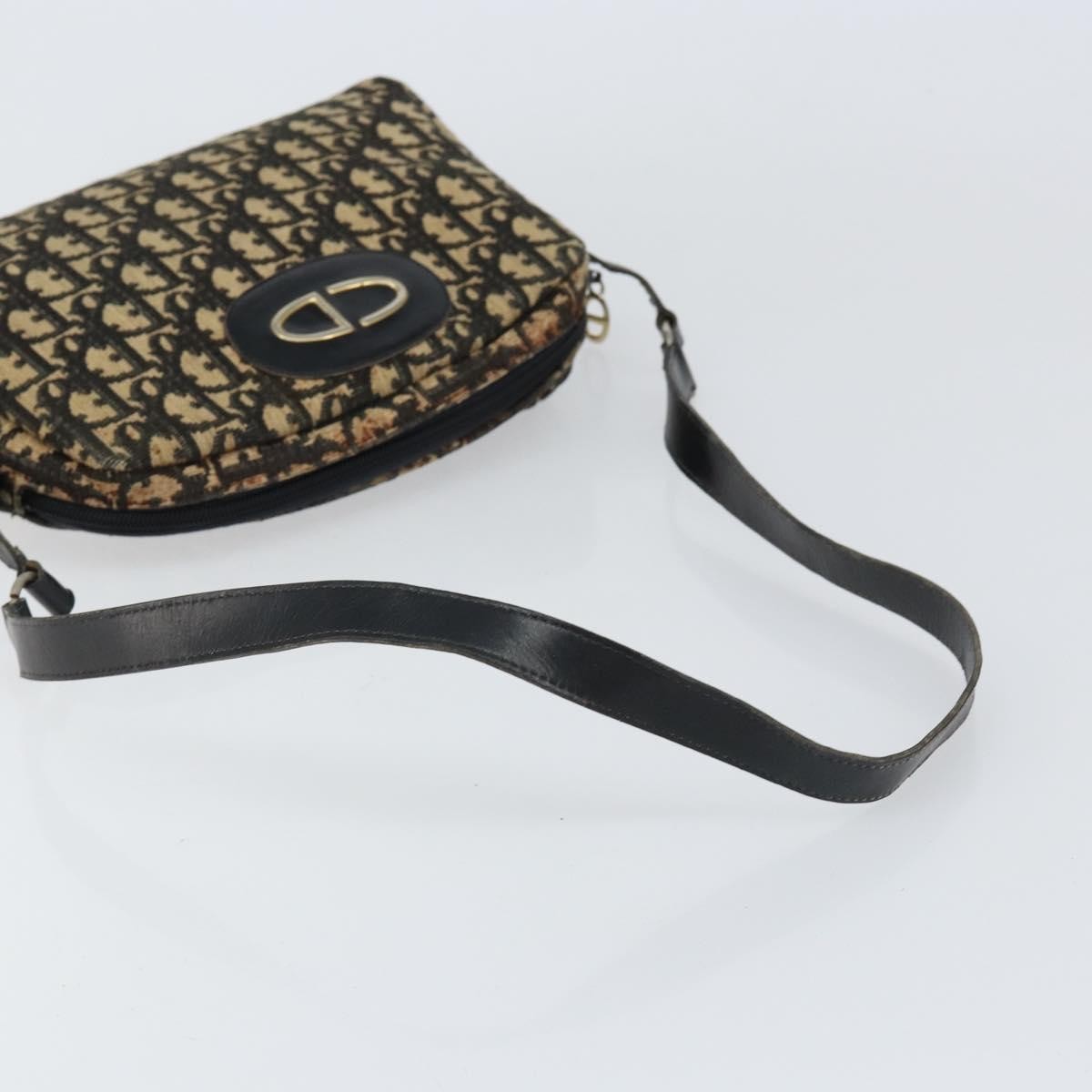 Christian Dior Vintage Cd Trotter Shoulder Bag Canvas Black Canvas Shoulder Bag Bag (Pre-Owned)