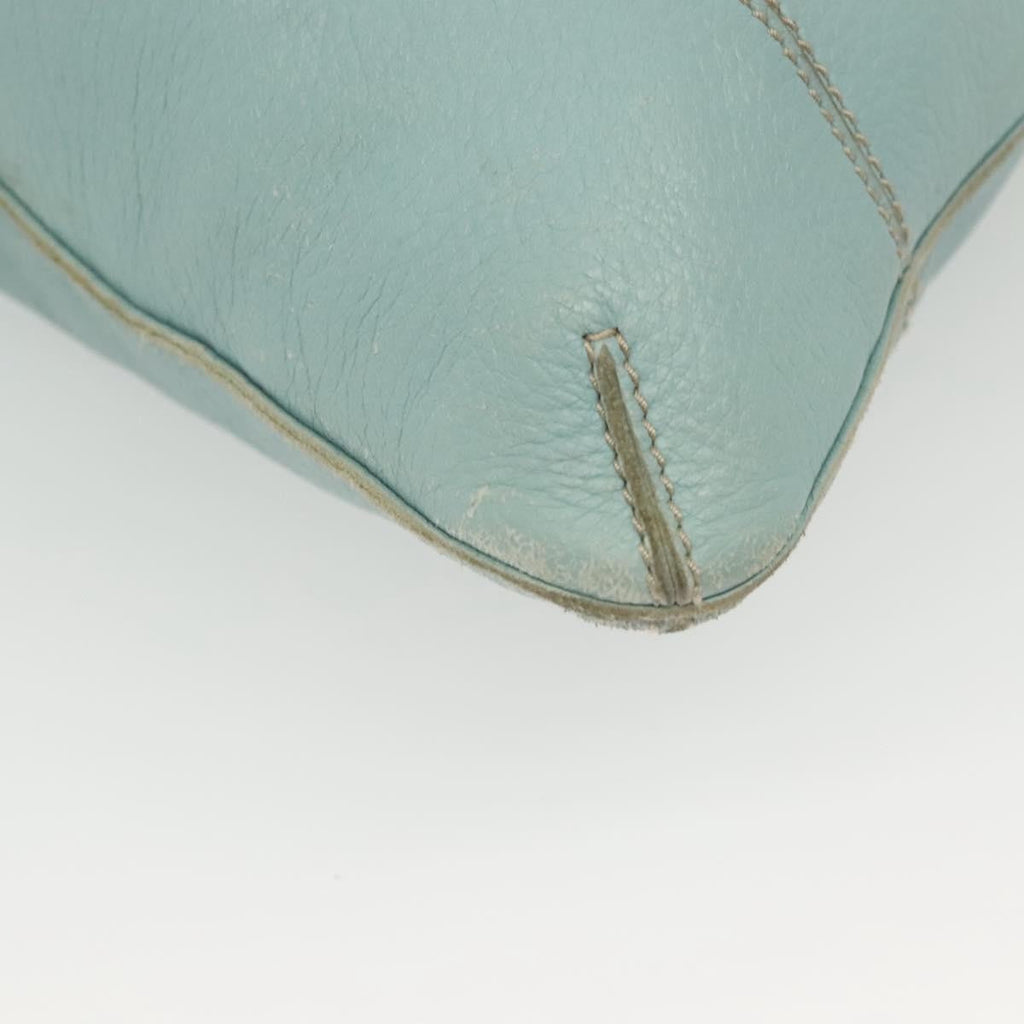Bottega Veneta Front Zip Hobo Leather Blue Leather Bag