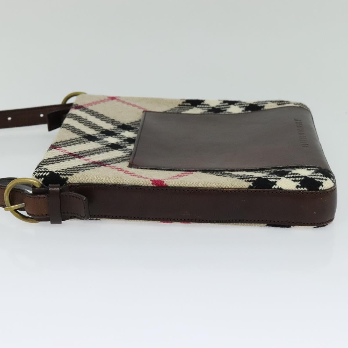 Burberry Nova Check Shoulder Bag Canvas Beige Canvas Shoulder Bag