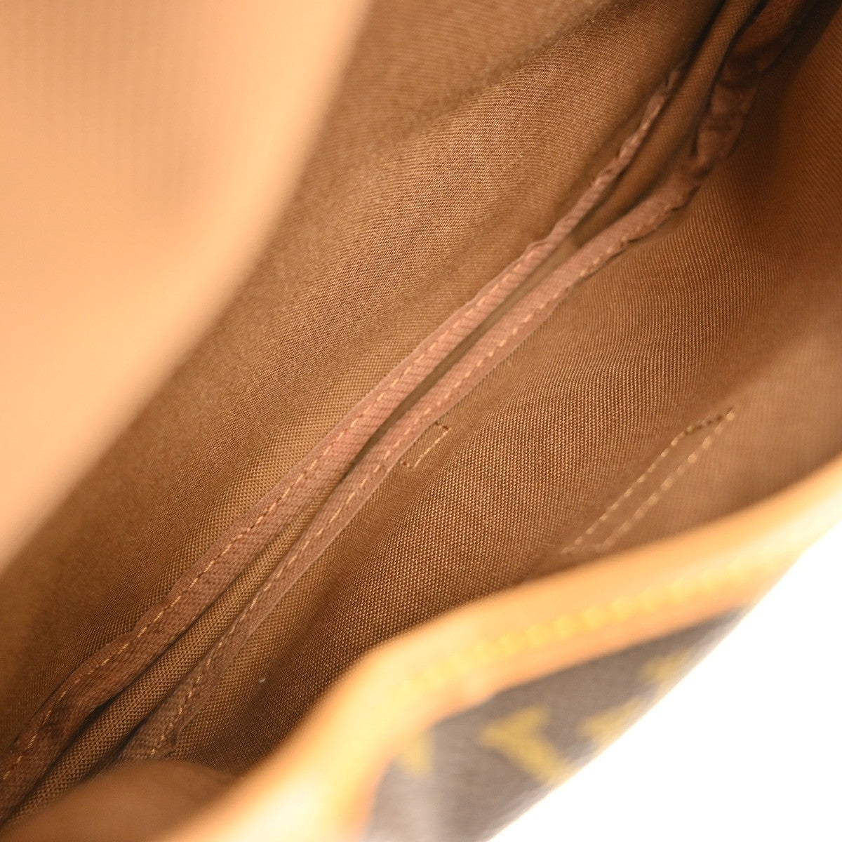 Louis Vuitton Saumur Handbag Monogram Canvas Brown Canvas Shoulder Bag