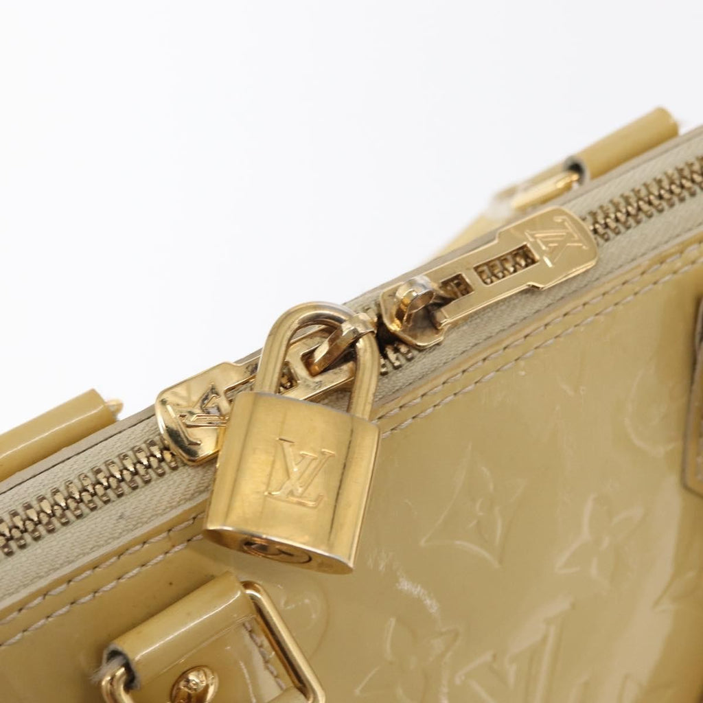 Louis Vuitton Alma Handbag Patent Leather Beige Patent_Leather Handbag