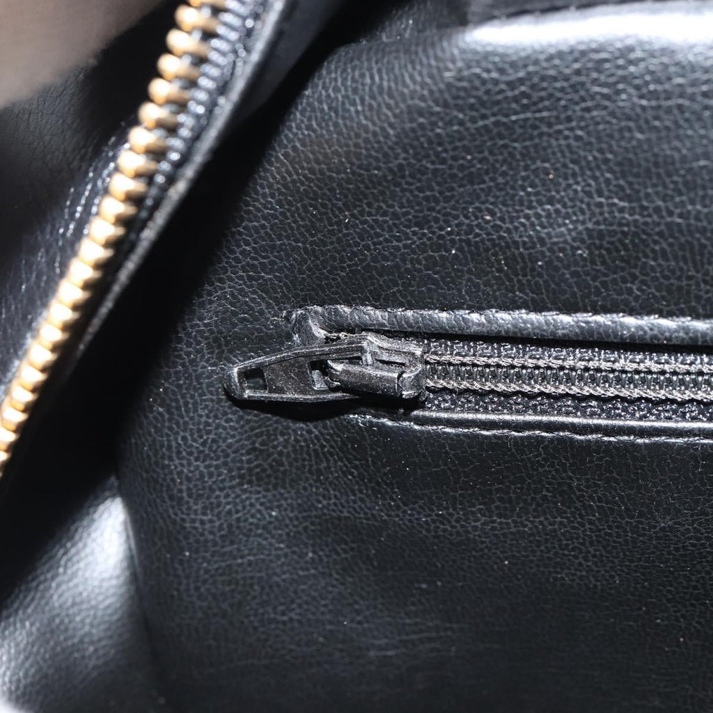 Chanel Vintage Toiletry Pouch Leather Black Leather Clutche & Pouche Bag
