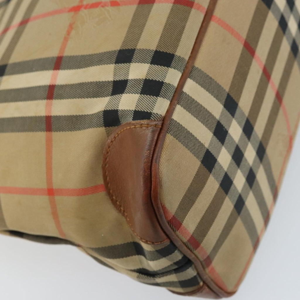 Burberry Nova Check Shoulder Bag Canvas And Leather Beige Canvas Shoulder Bag