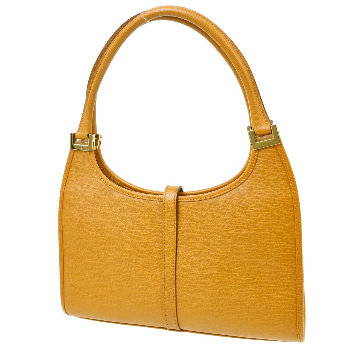 Gucci Vintage Jackie Handbag Leather Brown Leather Handbag (Pre-Owned)
