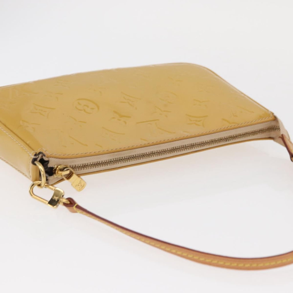 Louis Vuitton Pochette Accessoires Nm Monogram Vernis Yellow Patent_Leather Clutche & Pouche Bag