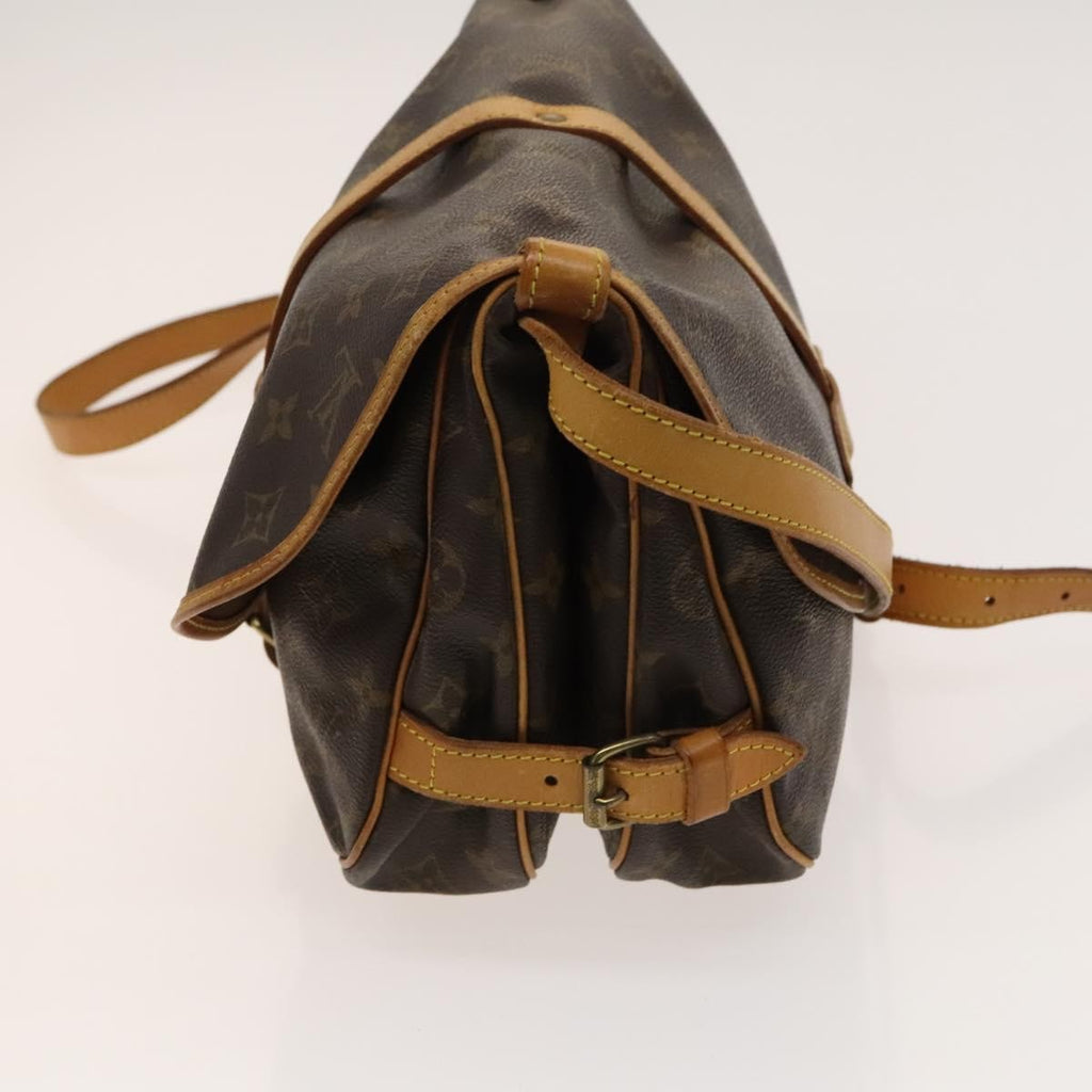 Louis Vuitton Saumur Handbag Monogram Canvas Brown Canvas Shoulder Bag