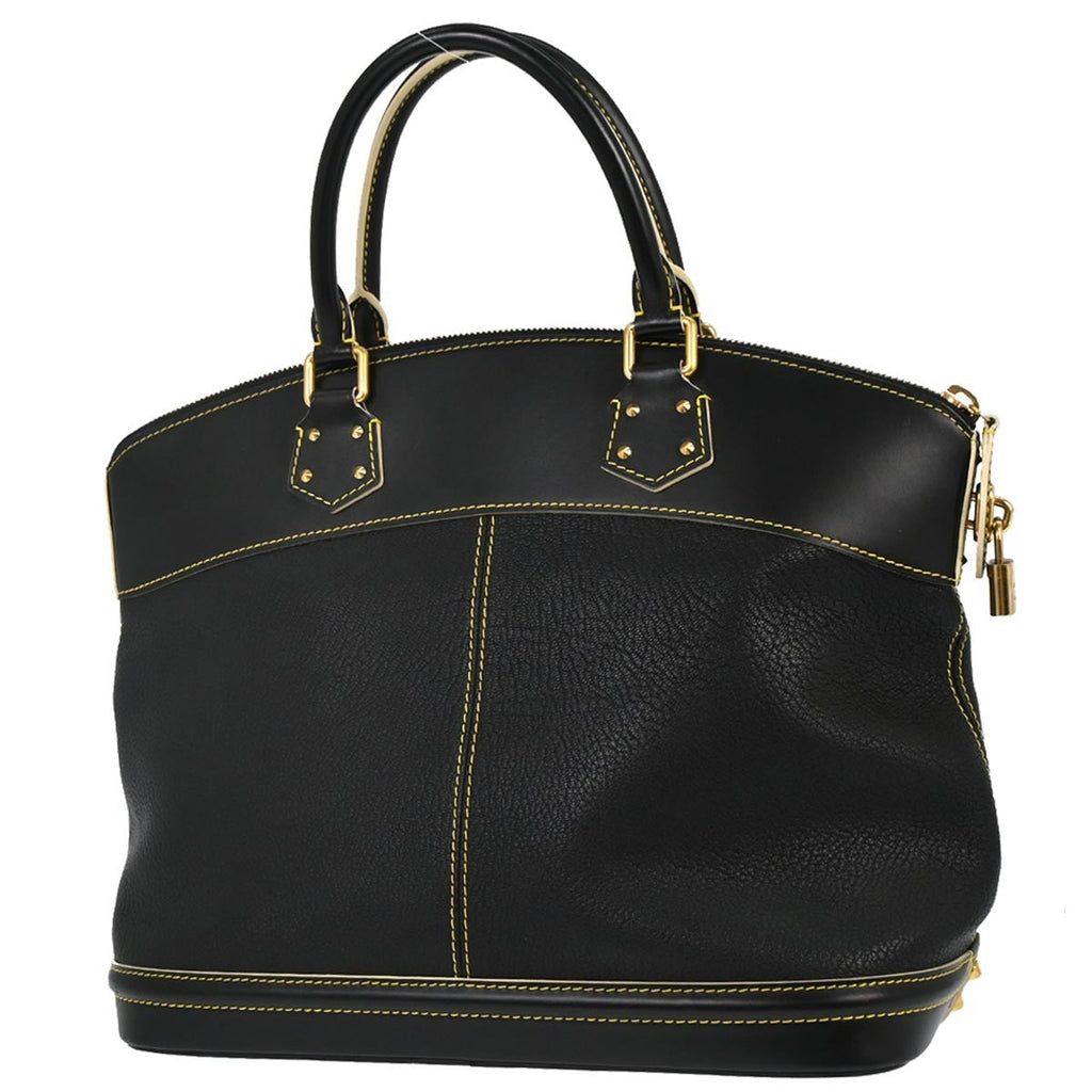 Louis Vuitton Suhali Lockit Handbag Leather Black Leather Handbag