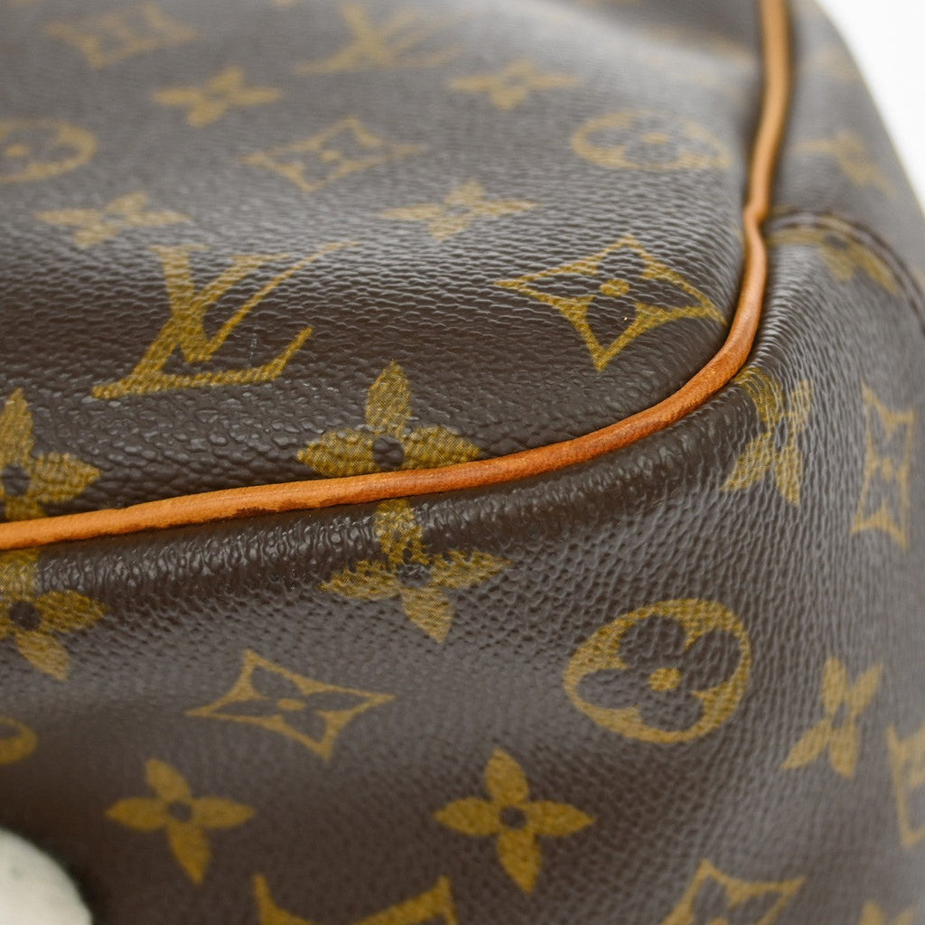 Louis Vuitton Deauville Handbag Monogram Canvas Brown Canvas Handbag