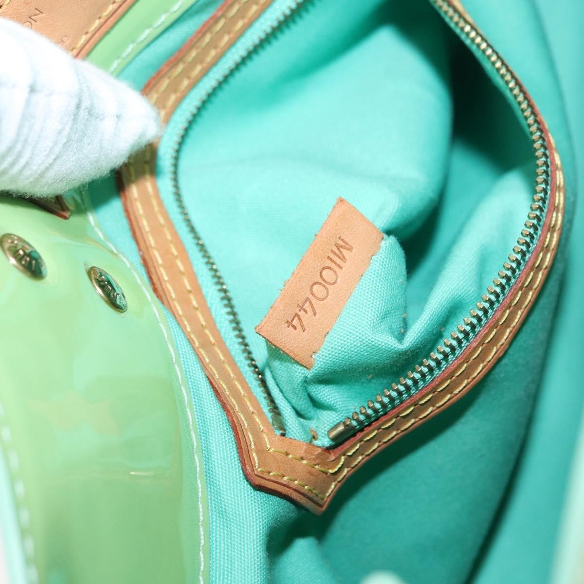 Louis Vuitton Reade Handbag Monogram Vernis Green Patent_Leather Tote Bag