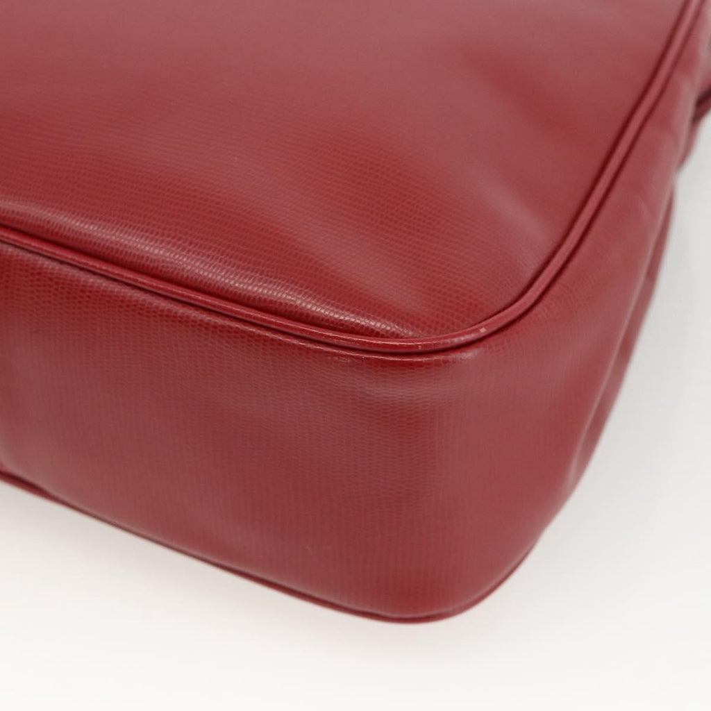 Celine Circle Logo Leather Burgundy Leather Tote Bag Bag