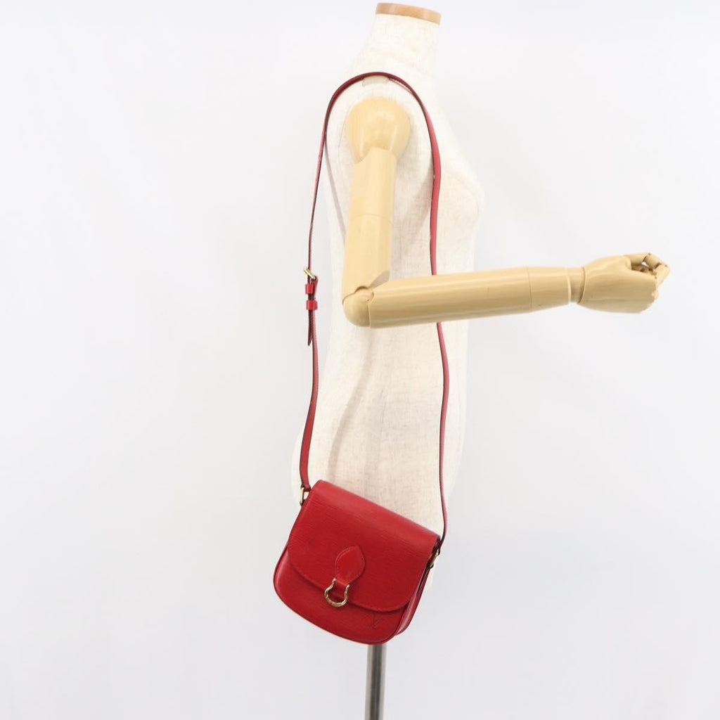 Louis Vuitton Saint Cloud Handbag Epi Leather Red Leather Shoulder Bag