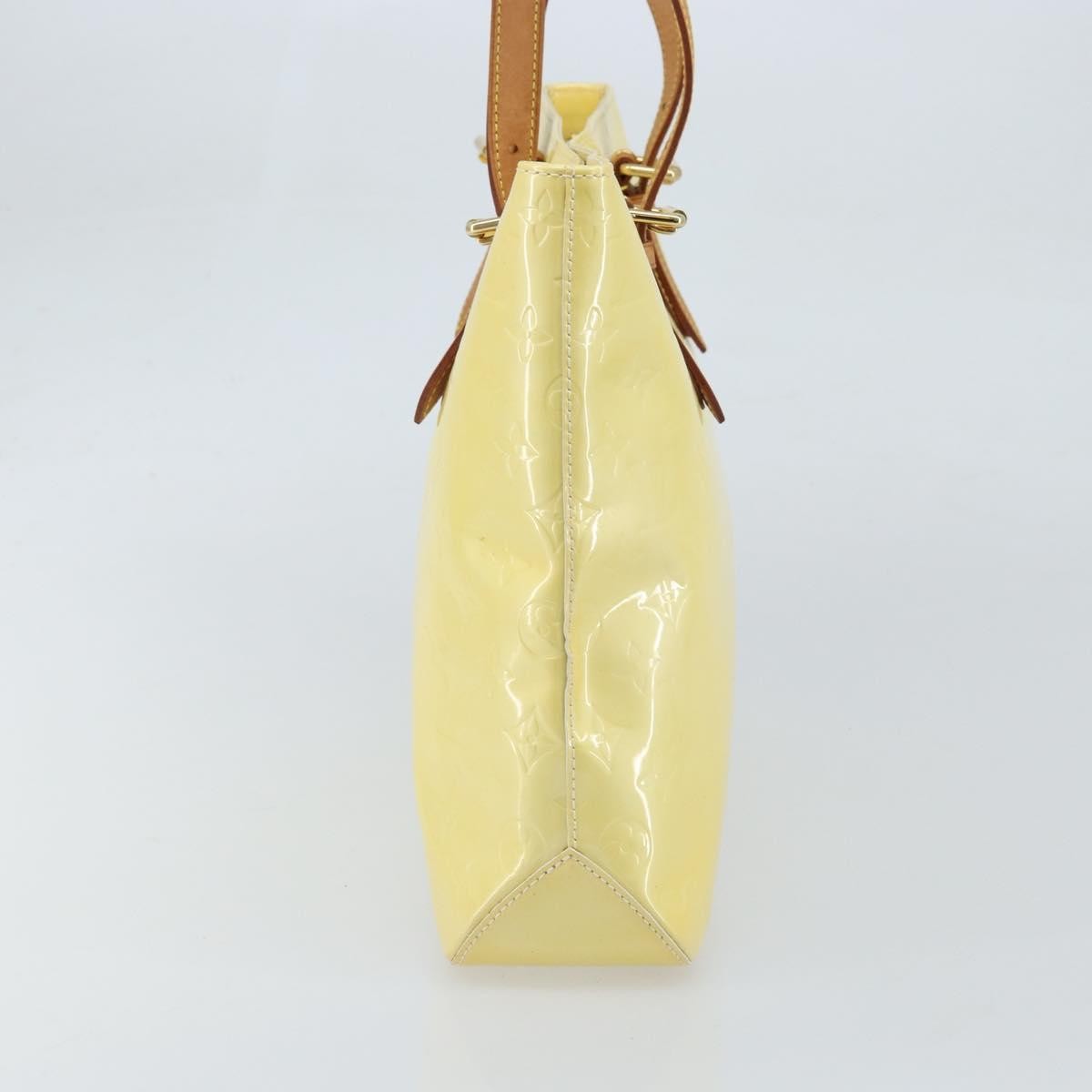 Louis Vuitton Brentwood Handbag Monogram Vernis Yellow Patent_Leather Tote Bag