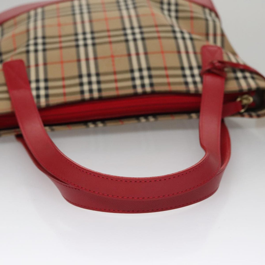 Burberry Nova Check Tote Canvas And Leather Beige Canvas Tote Bag