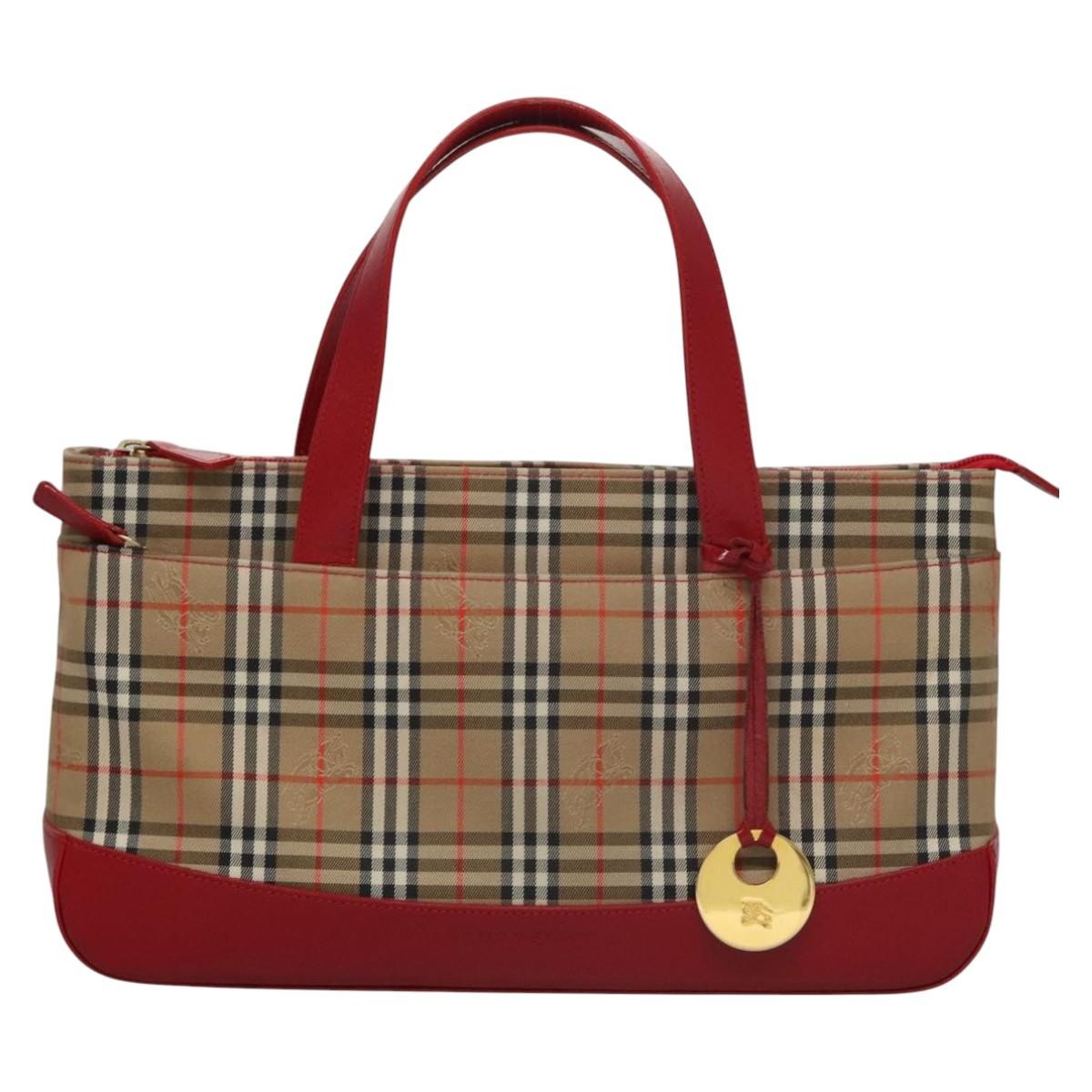 Burberry Nova Check Handbag Nova Check Canvas And Leather Beige Canvas Handbag