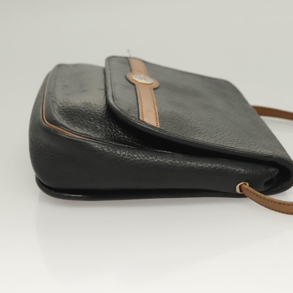 Christian Dior Vintage Trotter Crossbody Bag Leather Black Leather Clutche & Pouche Bag (Pre-Owned)