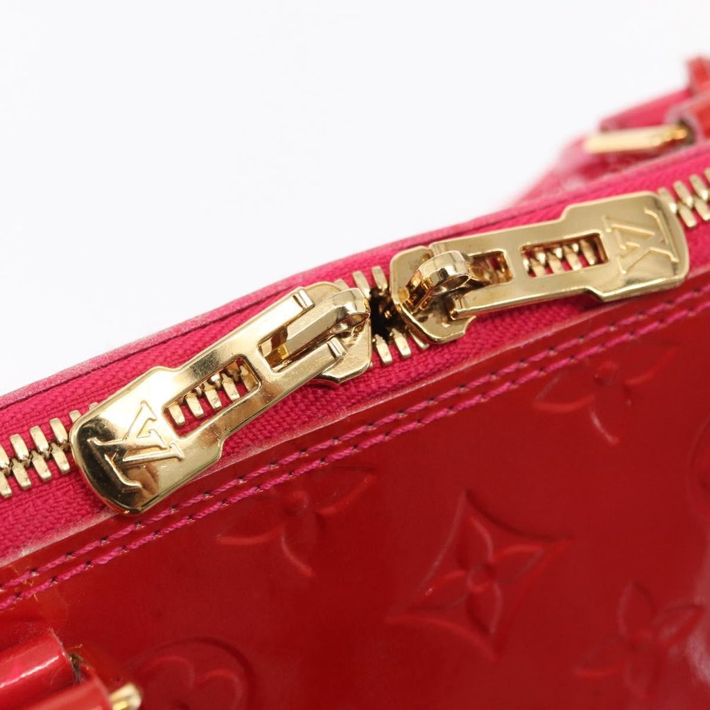 Louis Vuitton Alma Handbag Monogram Vernis Red Patent_Leather Handbag