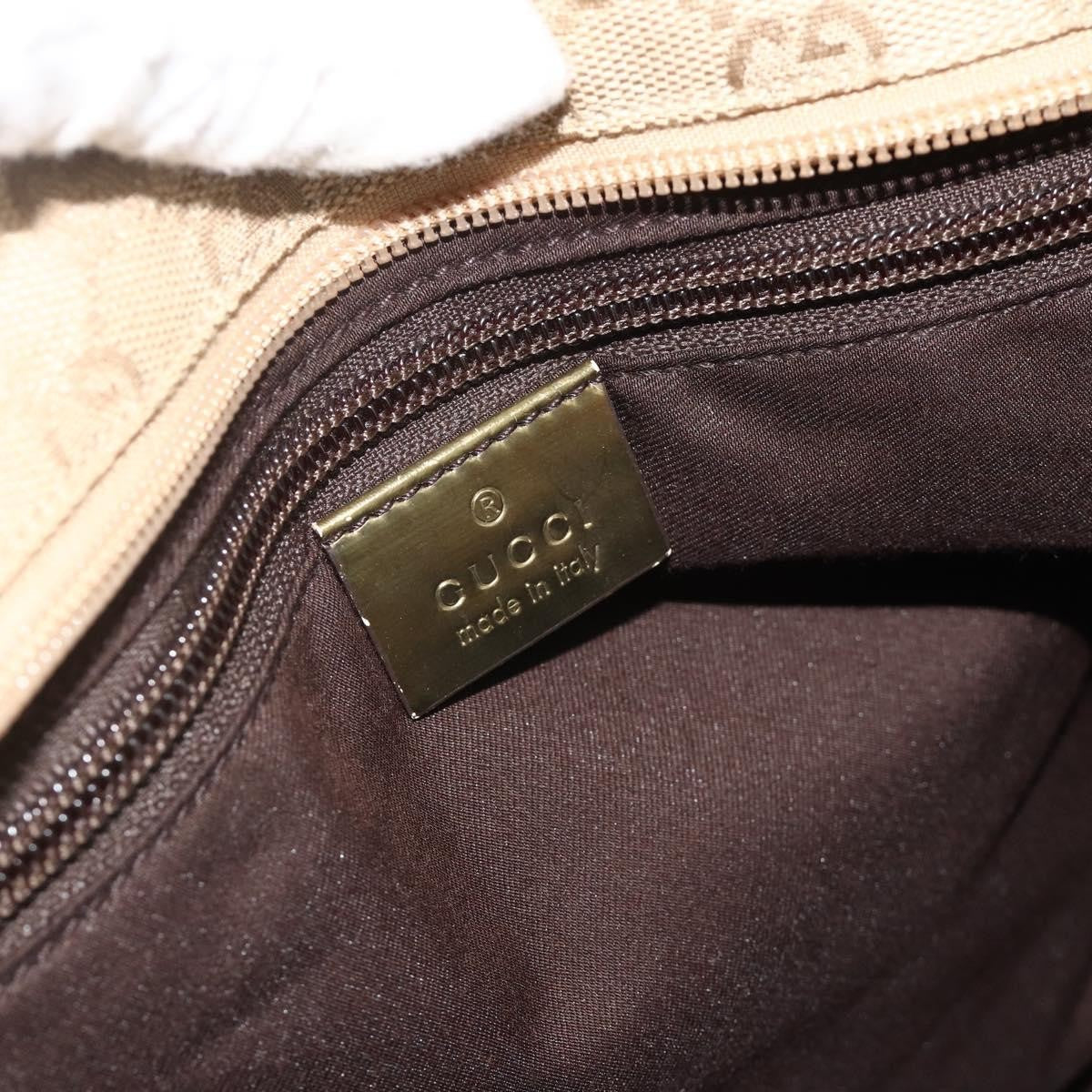 Gucci Web Zip Tote Gg Canvas Beige Canvas Tote Bag Bag (Pre-Owned)