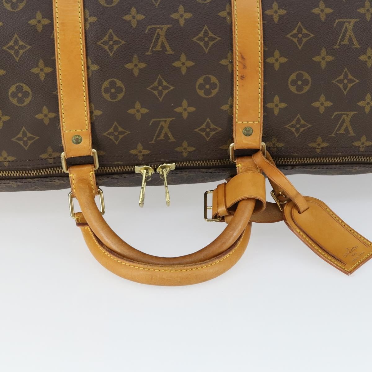 Louis Vuitton Keepall Bag Monogram Canvas Brown Canvas Travel Bag